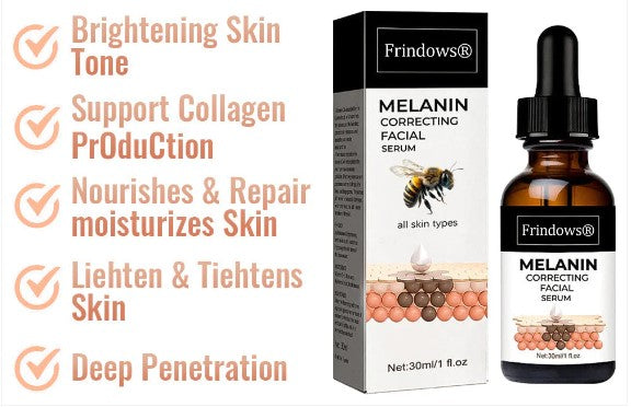 Gyors sötét foltokat eltávolító arcszérum a melanin korrekciójához